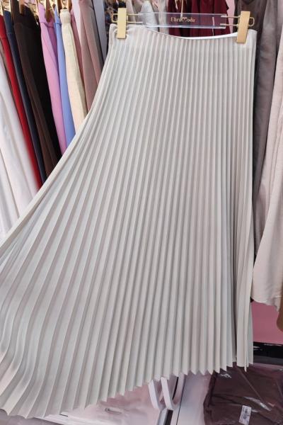 BAYAN PİLİSELİ ETEK Krem