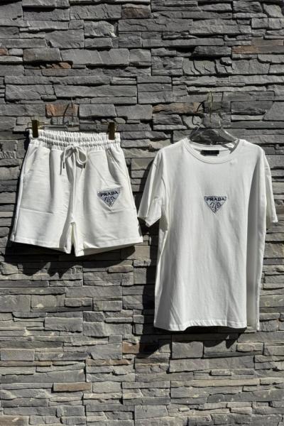 BAYAN PR ŞORTLU TAKIM Beyaz