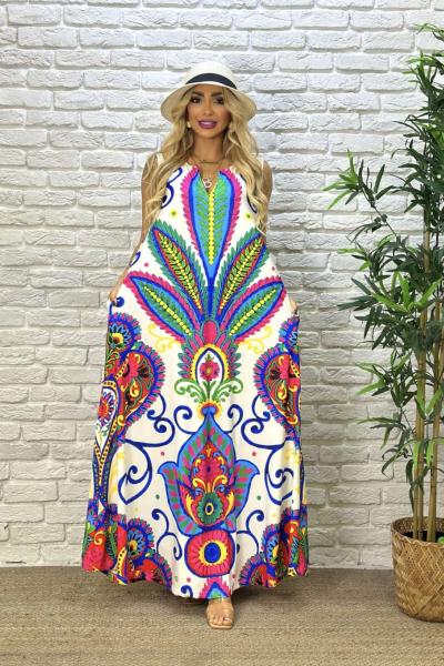 BAYAN RENKLİ ELBİSE  Beyaz