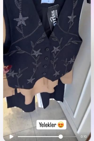 BAYAN TASARIM YELEK Siyah