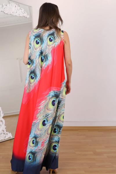 BAYAN TASARIM DETAY ELBİSE  Kırmızı