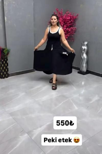 BAYAN TASARIM ŞALVAR ETEK Siyah