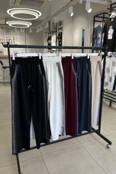 BAYAN YENİ ÖN TAŞI PANTOLON  Bordo