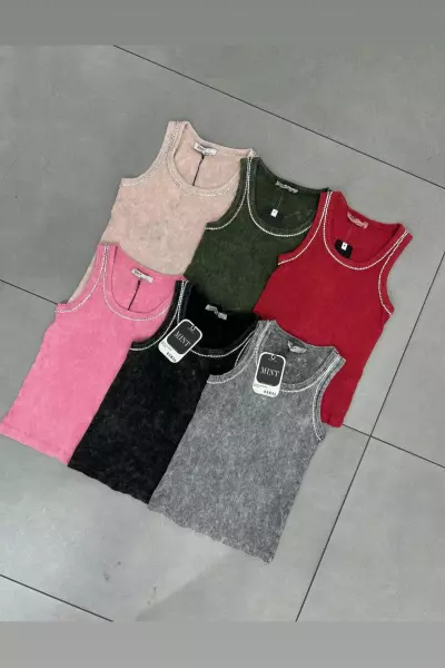 BAYAN YIKANABİLİR KUMAŞ ATLET Pembe