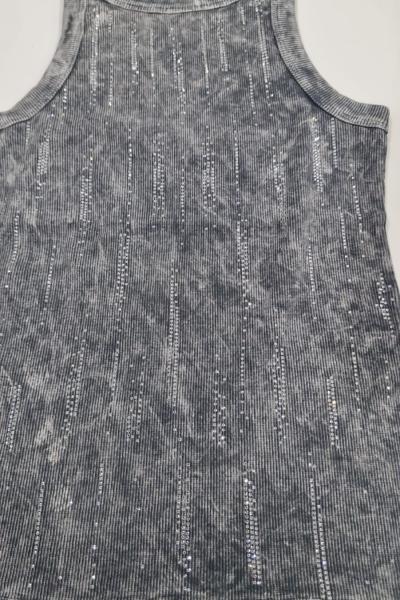 BAYAN YIKAMALI SARKIK TAŞLI ATLET Gri