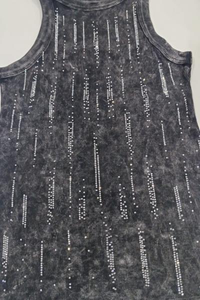 BAYAN YIKAMALI SARKIK TAŞLI ATLET Antrasit