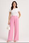 BAYAN YUKSEK BEL PANTOLON  Pembe