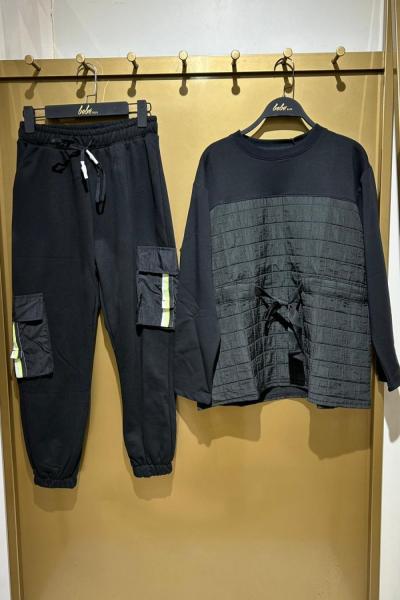 BEL BÜZGÜLÜ İKİLİ TAKIM  Siyah