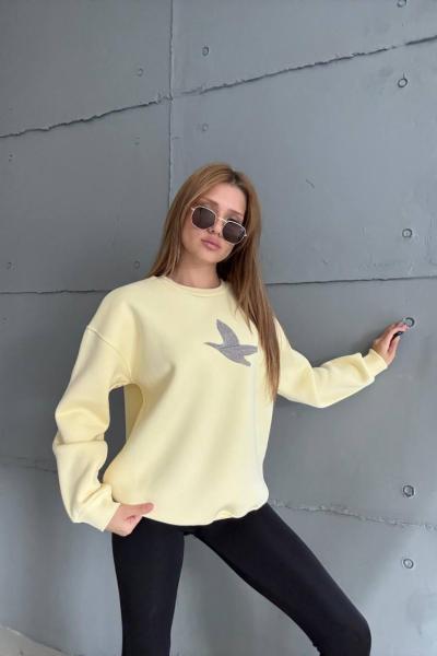 BEYMN ŞARDONLU SWEAT Sarı