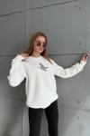BEYMN ŞARDONLU SWEAT Beyaz