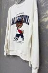 CALİFORNİA AYICIK DETAY ŞARDONSUZ SWEAT 65 CM  Beyaz
