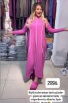 ÇİZGİ DETAY ELBİSE  Pembe