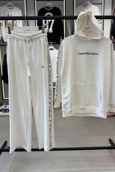 CK KAPŞONLU İKİLİ TAKIM Beyaz