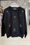 ÇOKLU AYICIKLI ŞARDONSUZ SWEAT 65 CM Siyah