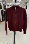 FERMUARLI TRİKO HIRKA Bordo
