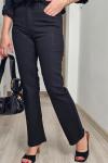 Flare Damla Taş Detaylı Full Likra Kot Pantalon Siyah