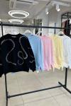 FULL ZIMBA İŞLEMELİ DALGA DETAY ŞARDONSUZ SWEAT 65 CM  Pembe