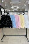 FULL ZIMBA İŞLEMELİ DALGA DETAY ŞARDONSUZ SWEAT 65 CM  Beyaz