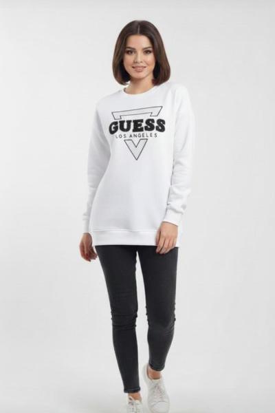GES KABARTMALI SWEAT Beyaz