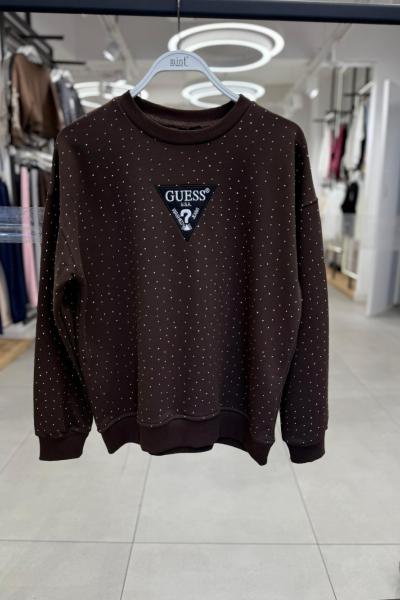 GES ÖN FULL TAŞLI ŞARDONSUZ SWEAT 65 CM  Acı Kahve