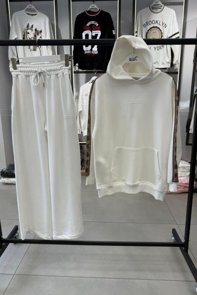 GES ŞERİT DETAY TAKIM  Beyaz