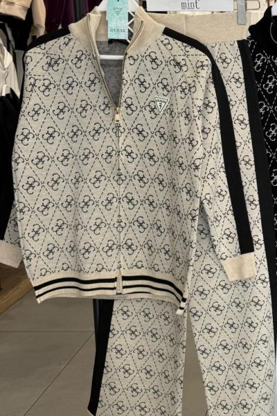 GES TRİKO FERMUARLI İKİLİ TAKIM  Taş Rengi