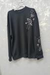 GÖĞÜS PAPATYA DETAYLI SWEAT  Siyah