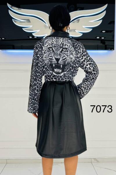 İthal Tasarım Deri Uzun Ceket  Siyah