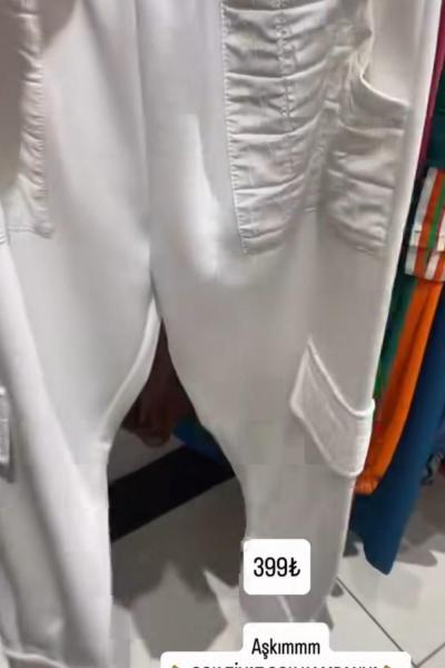 KARGO CEP DETAY EŞOFMAN ALTI Beyaz