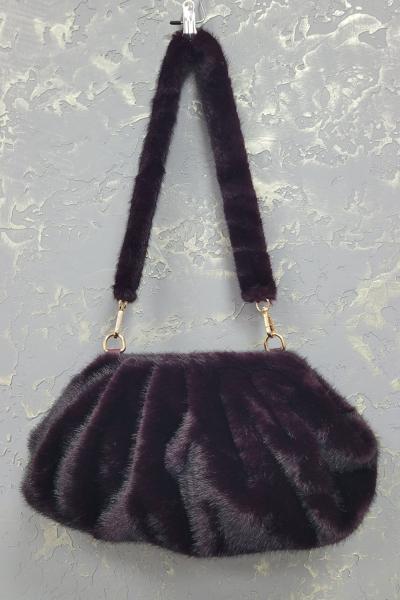 KLİPSLİ PELUŞ ÇANTA  Bordo