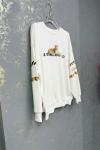 KOL LEOPAR YAZILI SARDONSUZ SWEAT 65 CM Bej