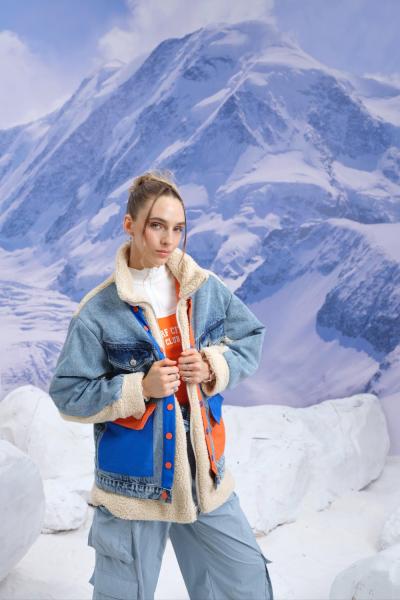 DENIM MIX PELUŞ MONT  Turuncu