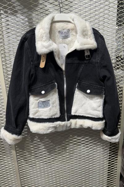 KÜRKLÜ KOT CEKET  Siyah