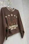 LA LOS ANGELES 1991 YAZILI SWEAT Acı Kahve