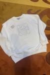 Love İşlemeli Sweat Beyaz