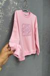 Love İşlemeli Sweat  Pembe