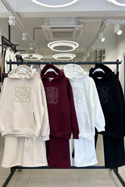 Love Kapşonlu Takım Siyah