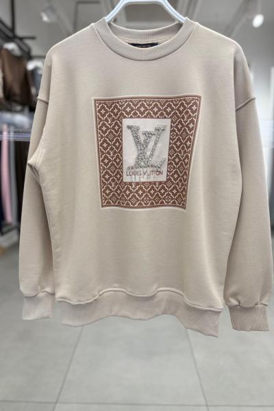 LV TAŞLI ŞARDONSUZ SWEAT 65 CM  Bej