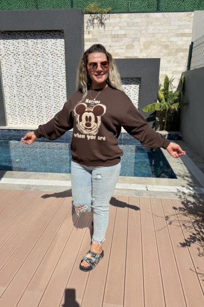 MARINE MCKY ŞARDONSUZ SWEAT 65 CM  Acı Kahve