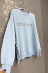 MI ÖN FUL TAŞLI ŞARDONSUZ SWEAT 65 CM Mavi
