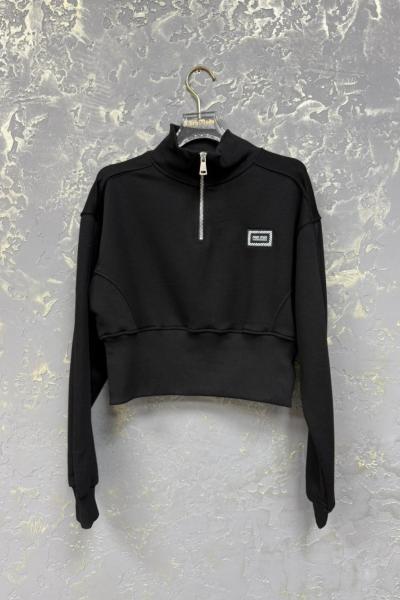 MI YARIM FERMUAR SWEAT Siyah