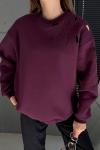 OMUZ KOL DELİK DETAY SWEAT  Mor