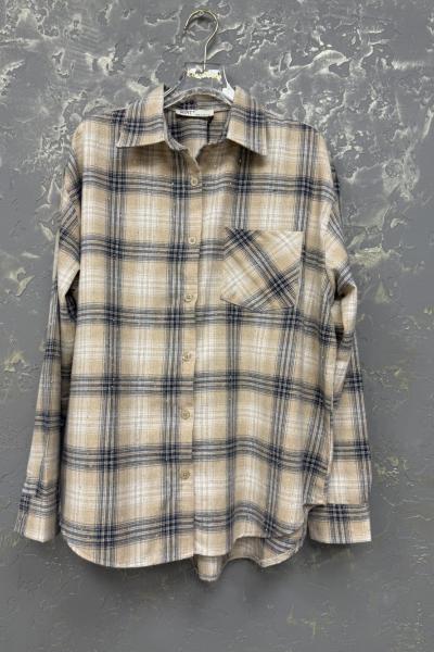 ÖN FULL TAŞLI ODUNCU GÖMLEK  Bej