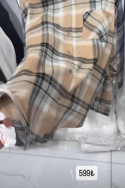 ÖN FULL TAŞLI ODUNCU GÖMLEK  Turuncu