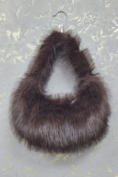 PELUŞ BAGET ÇANTA  Acı Kahve