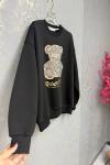 REBEL AYICIKLI ŞARDONSUZ SWEAT 65 CM  Siyah