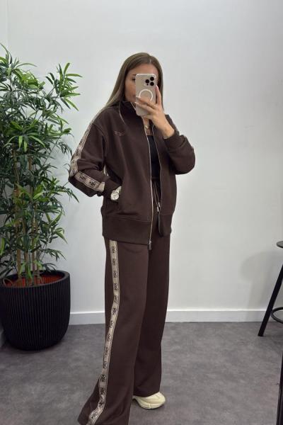 ŞARDONLU GES FERMUARLI İKİLİ TAKIM  Acı Kahve