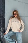 ŞARDONLU PR KABARTMALI SWEAT  Bej