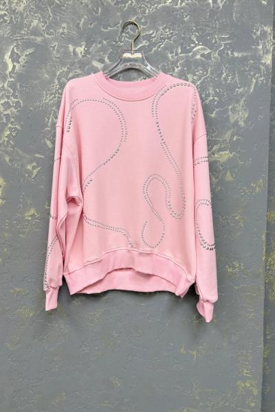 ŞARDONLU ZIMBA DETAY SWEAT Pembe