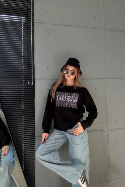 ŞARSONLU GES ORTA TAŞLI SWEAT Siyah